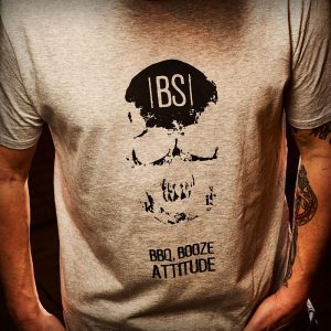 |BS| BBQ Booze Attitude T-shirt – Grijs