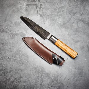 Olive Forged Santoku Knife 14 cm met hoes
